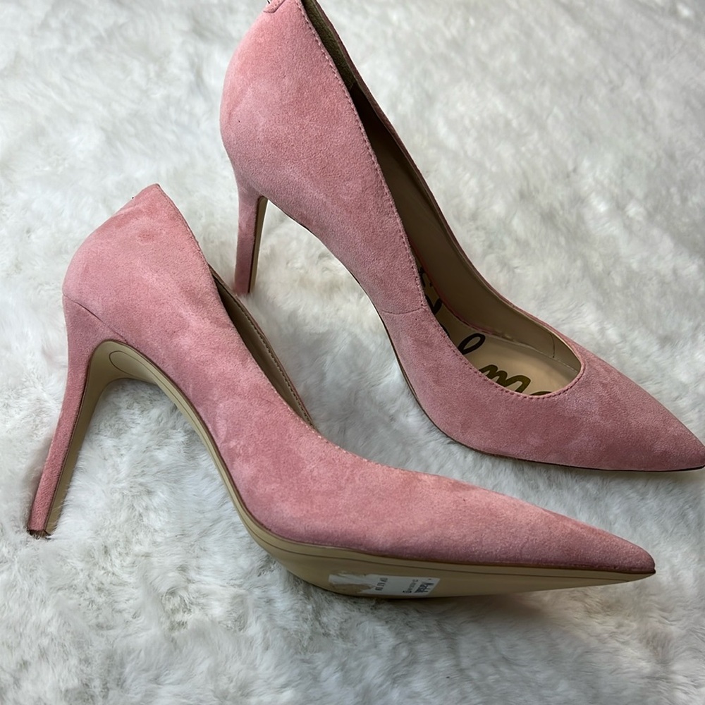 Sam Edelman Pink Suede Heels size 8.5